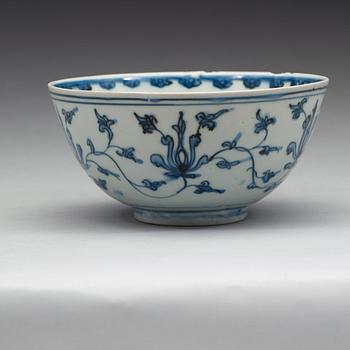 A blue and white bowl, Ming dynasty (1368-1644).