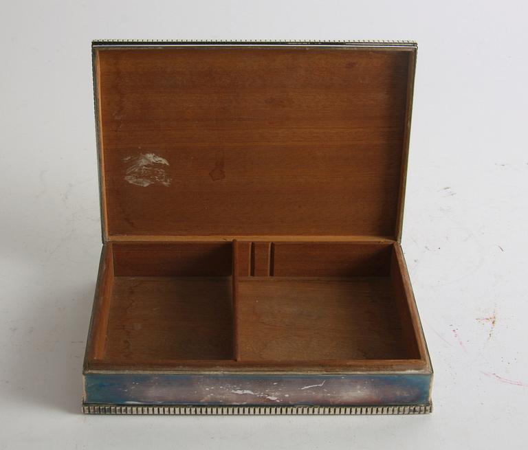 CIGARETTSKRIN, silver, svenska importstämplar.