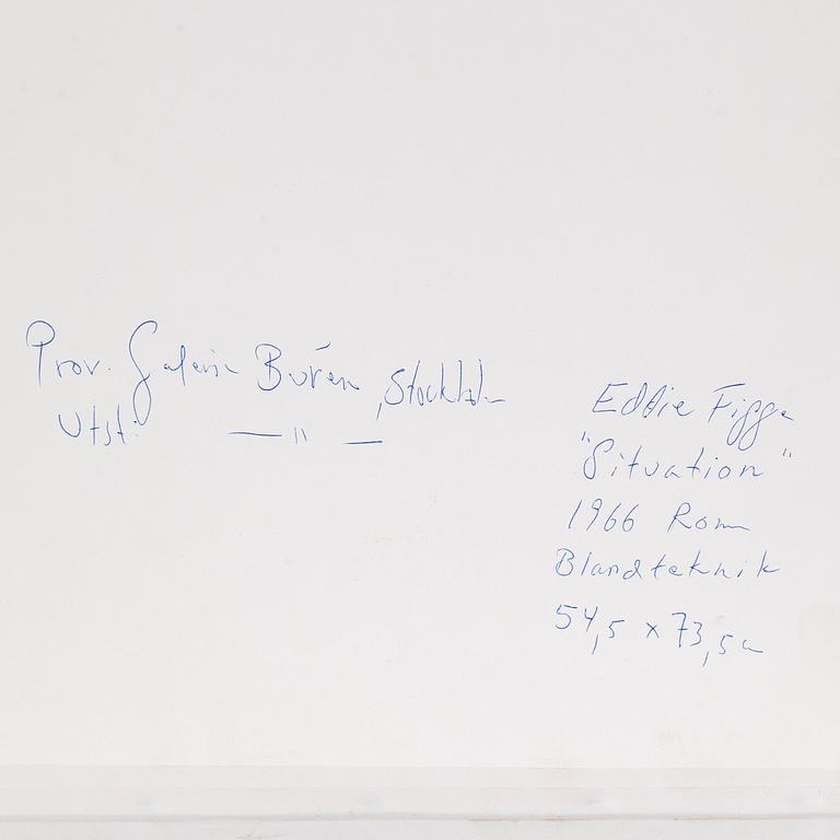 EDDIE FIGGE, mixed media, signed and dated 1966.