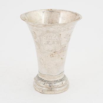 A silver beaker, mark of Sven Christoffer Holmström, Ulricehamn 1808.