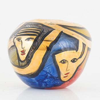 Ulrica Hydman-Vallien, skål, glas, unik, Kosta Boda.