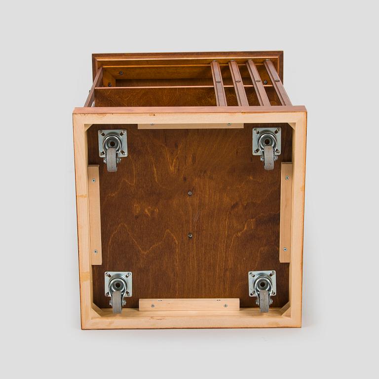 A revolving bookcase, Boknäs, Finland, around year 2000.
