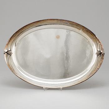 SVEND TOXVAERD, a sterling silver tray, Denmark.