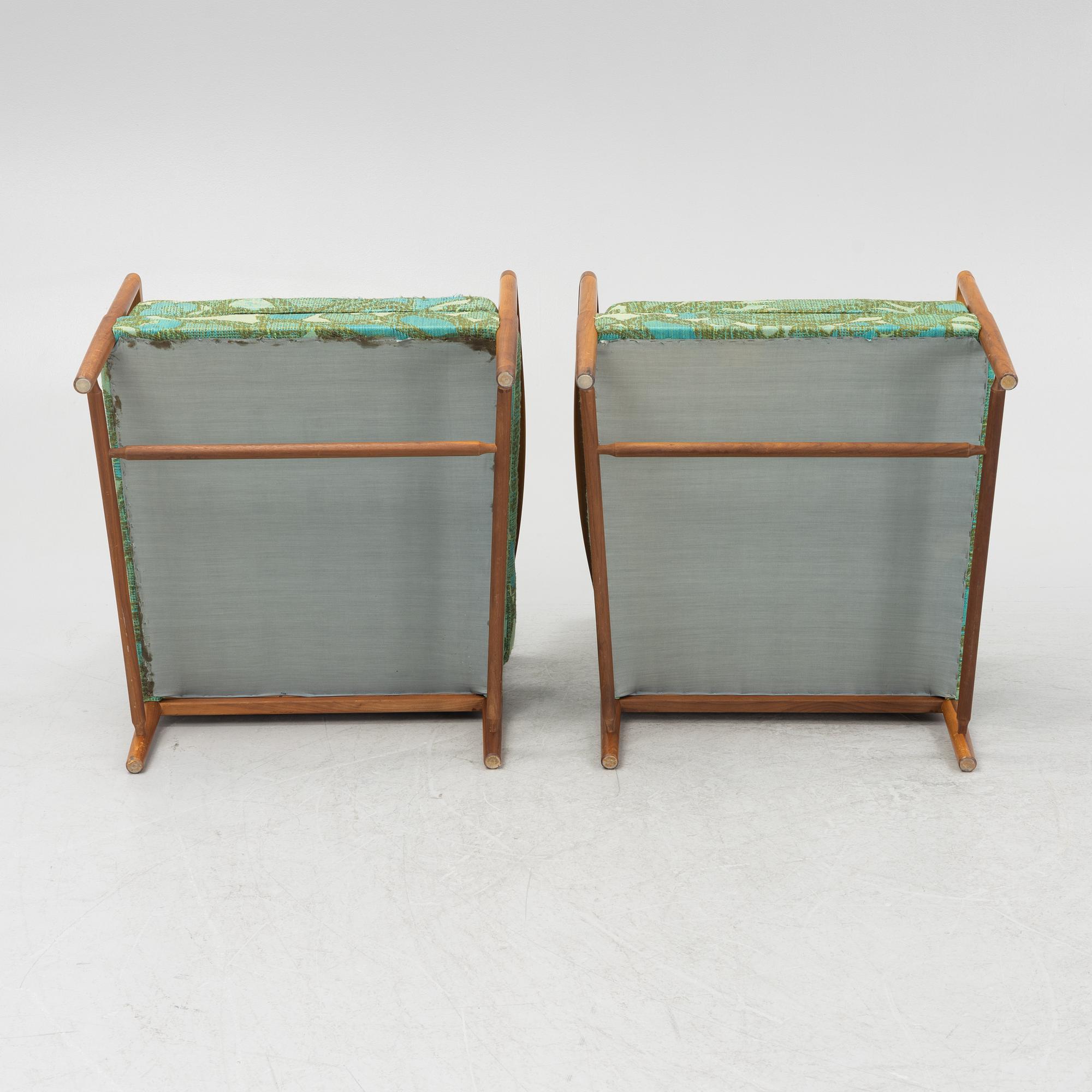A Pair of 'Bristol' Armchairs, Lindlöfs Möbler, Lammhult, Sweden.