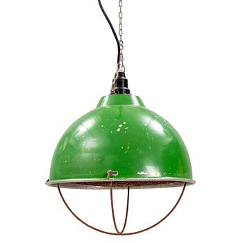 A metal ceiling light, 20th century.