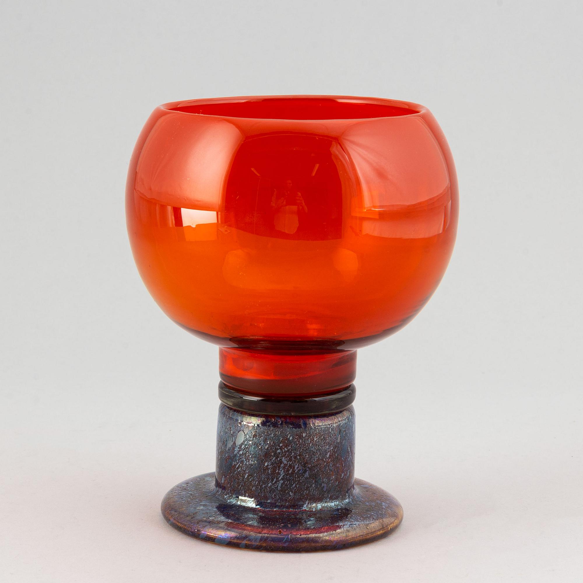 Kaj Franck, a glass goblet,  Nuutajärvi Notsjö, not signed.