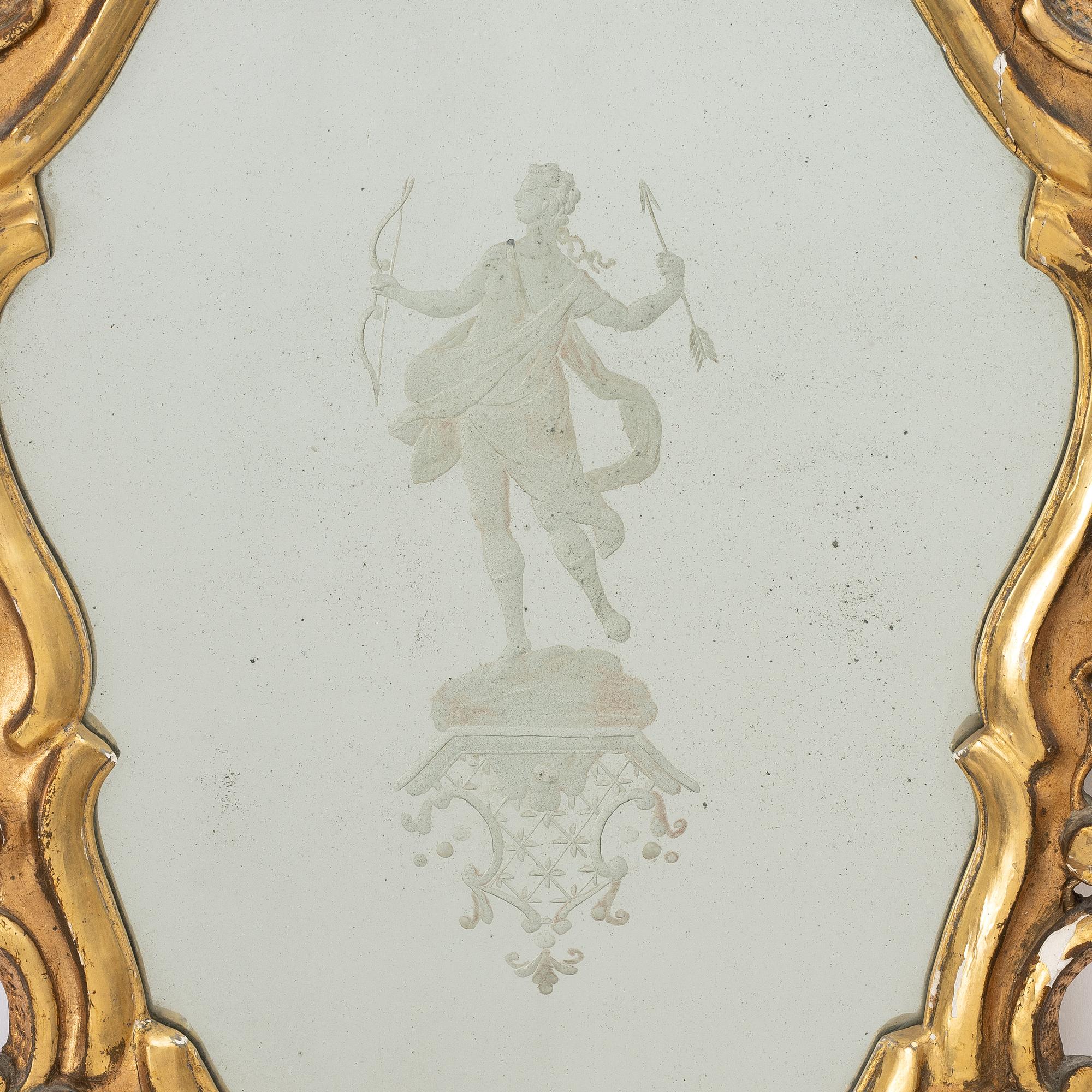 Spegellampetter /speglar, ett par, Spanien, 1800-tal.