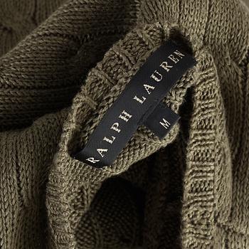 A knitten dress with long cardigan by Ralph Lauren.
