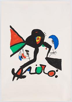 Joan Miró, after, 3 pcs, colour lithographic posters/posters, including Futbol club Barcelona 75º aniversari, 1974.