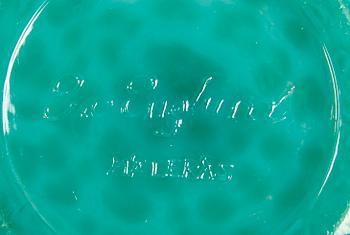 SKÅL, glas, "Malakit", Eva Englund, Målerås, stämplad sign.