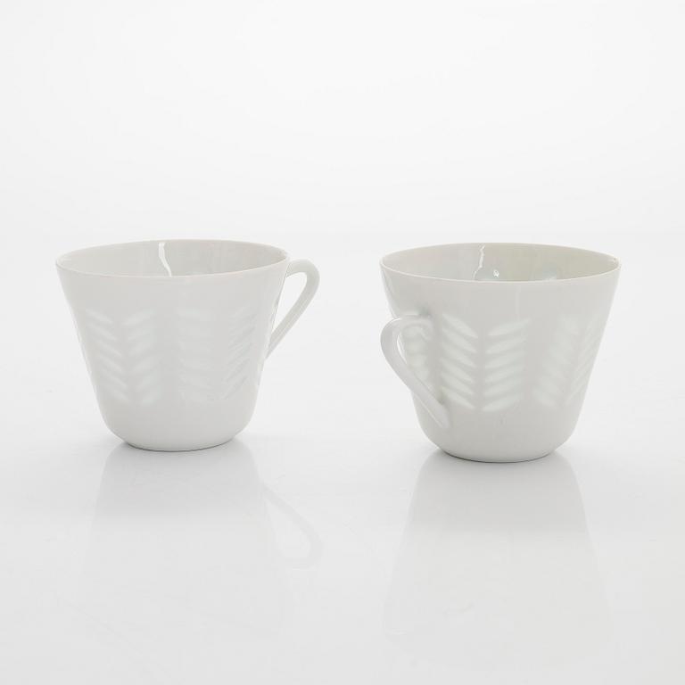 Friedl Holzer-Kjellberg, A 45-piece porcelain coffee service, signed under glaze F.H.Kj Arabia Finland.
