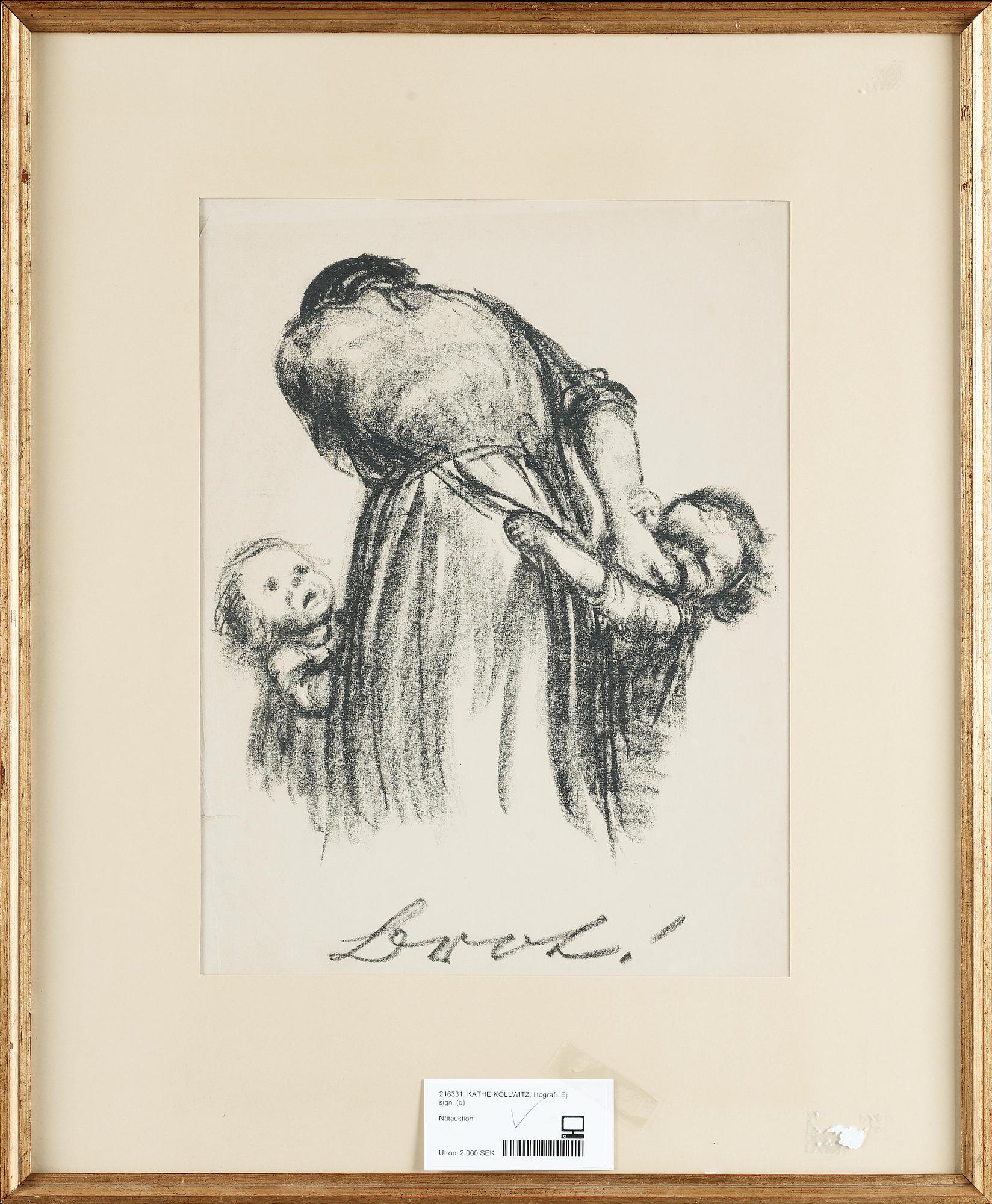 KÄTHE KOLLWITZ, litografi.
