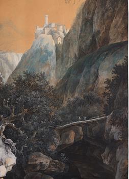 Louis Belanger, "Veu du pont de Grezin sur de Rhone".