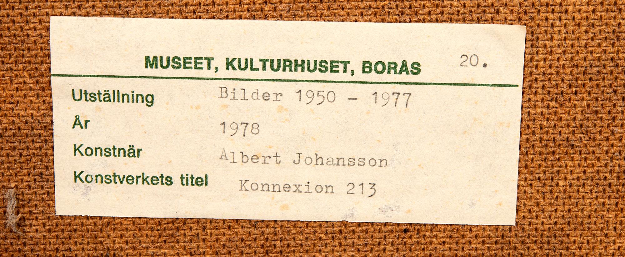 Albert Johansson,  oil on panel signed and dated 1976.