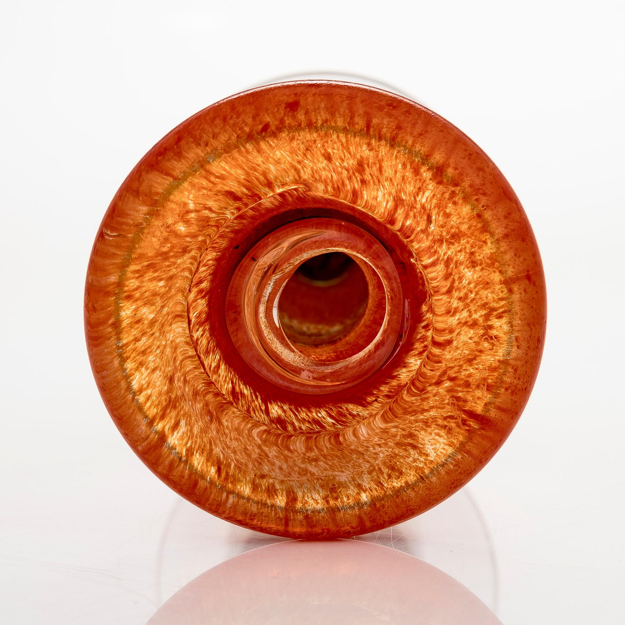 Oiva Toikka, kynttilänjalka, signeerattu Oiva Toikka Nuutajärvi Notsjö.