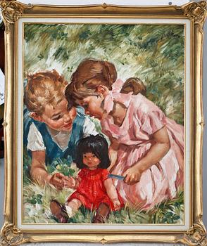 CHARLES ROKA, olja på duk, sign.