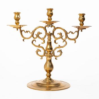 A brass candelabrum, Gusums Bruk.