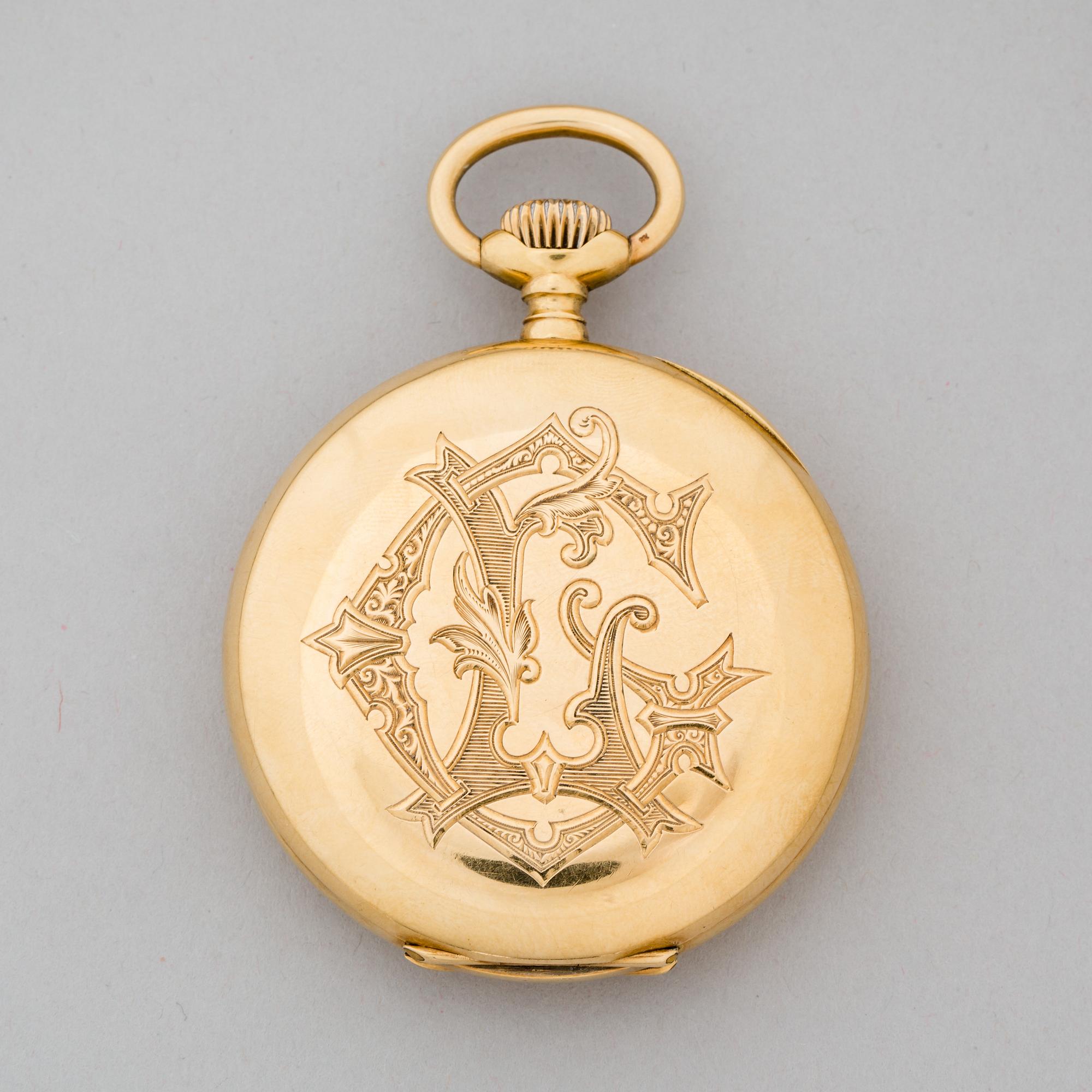 FICKUR, 18k guld. Boetten stämplad Omega.