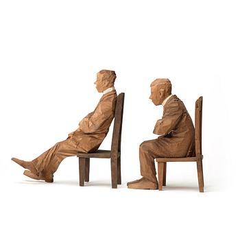 Axel Petersson Döderhultarn, "Schackspelare" (Chess players) (3).