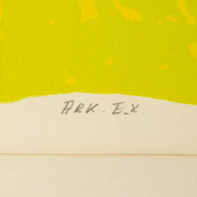 Inge Schiöler, screenprint in color, signed archive example.