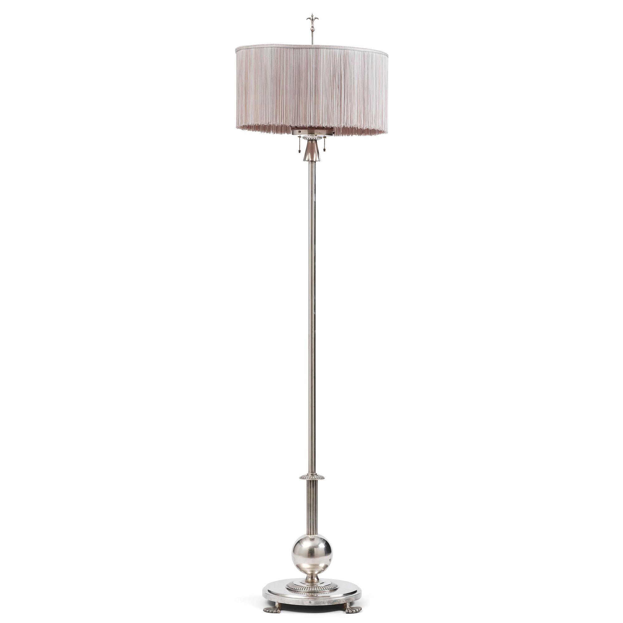 Elis Bergh, a Swedish Grace floor lamp, C.G. Hallberg, Stockholm, 1920s.