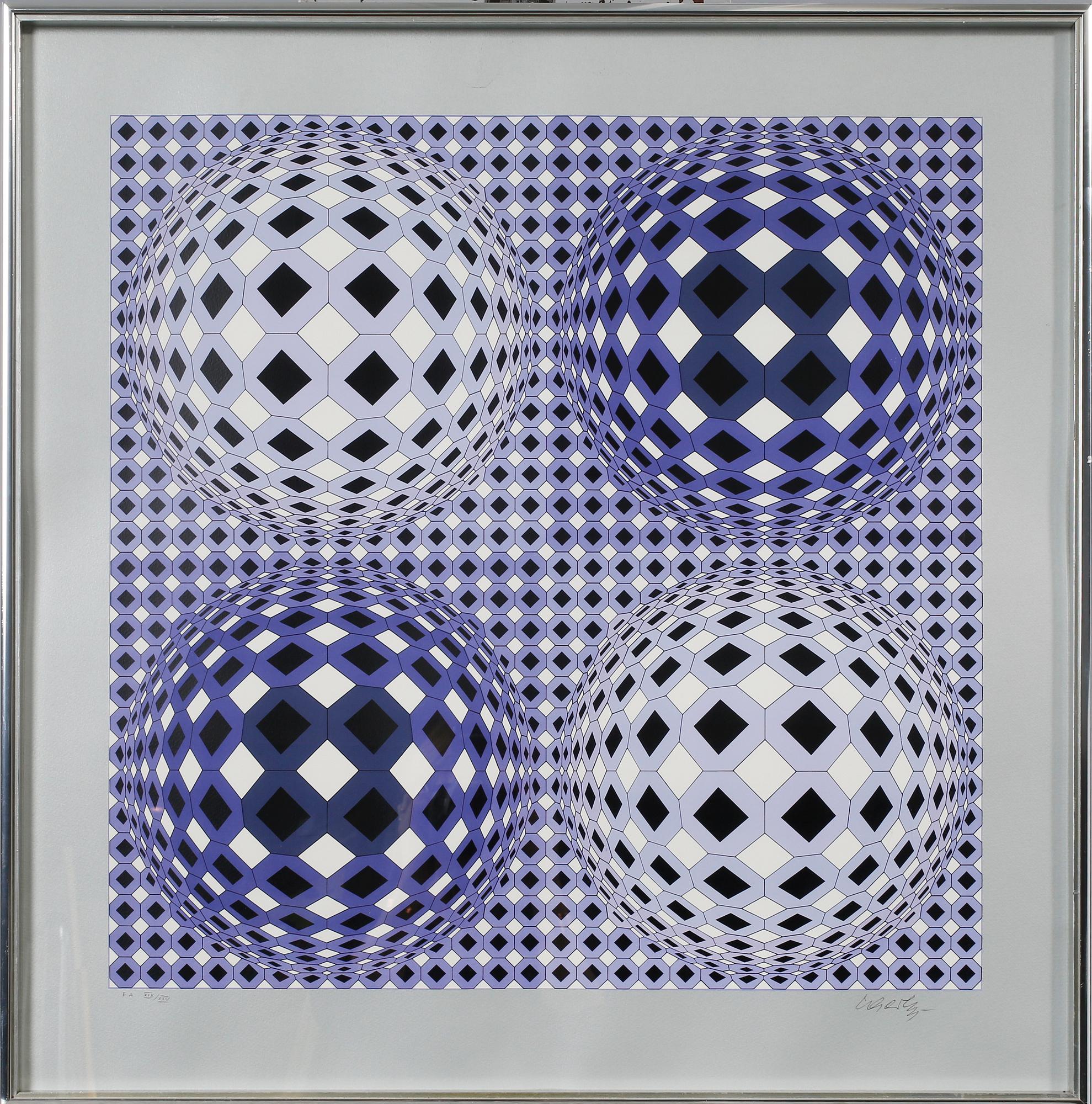 VICTOR VASARELY, färgserigrafi, signerad och numrerad XIX/XXV.
