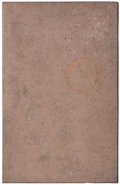 Kalkstensskiva, Öland eller Kalmar, daterad 1625, Nordisk Renässans.