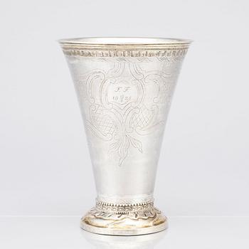 Erik Enander, bägare, silver, Uppsala 1786.