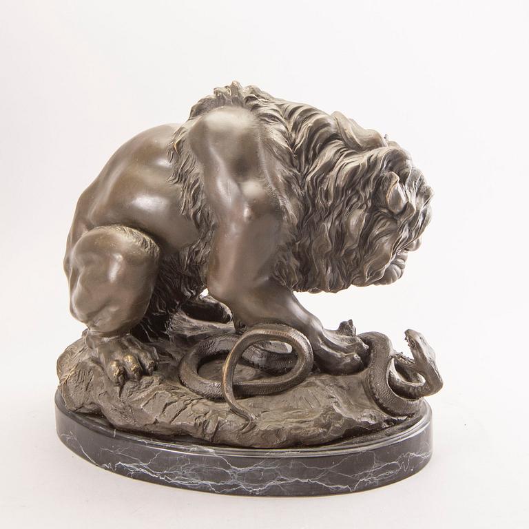 Antoine Louis Barye, after signed bronze sculpture.