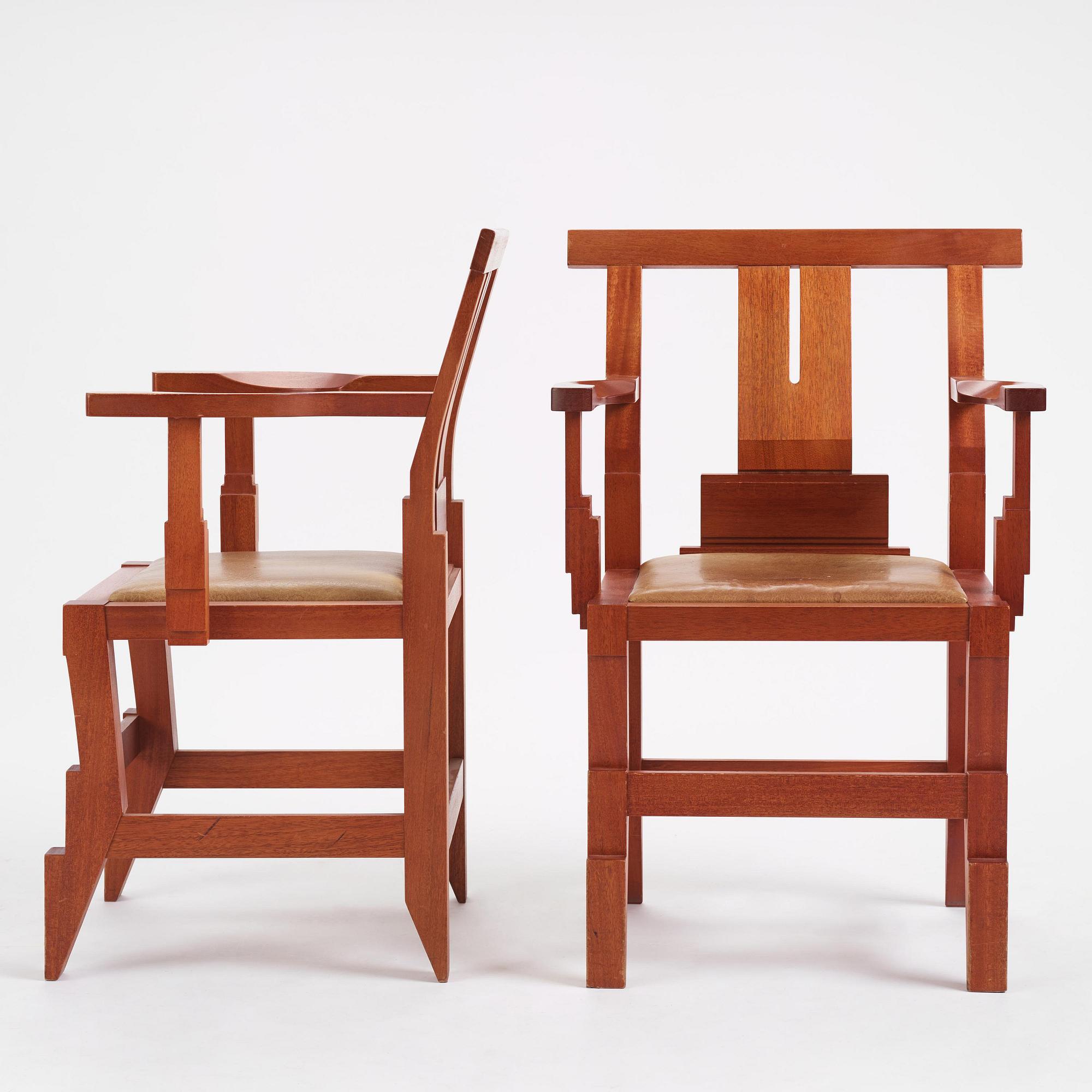 John Kandell, a set of four "Solitär" chairs, Källemo, Värnamo, post 1985.