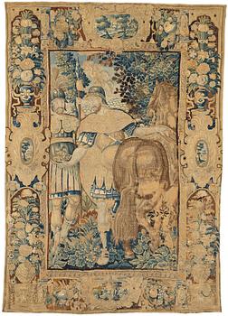 173. A TAPESTRY, tapestry weave, probably "Godfrey of Bouillon", ca 331 x 234,5-237 cm, Flanders 17th century.