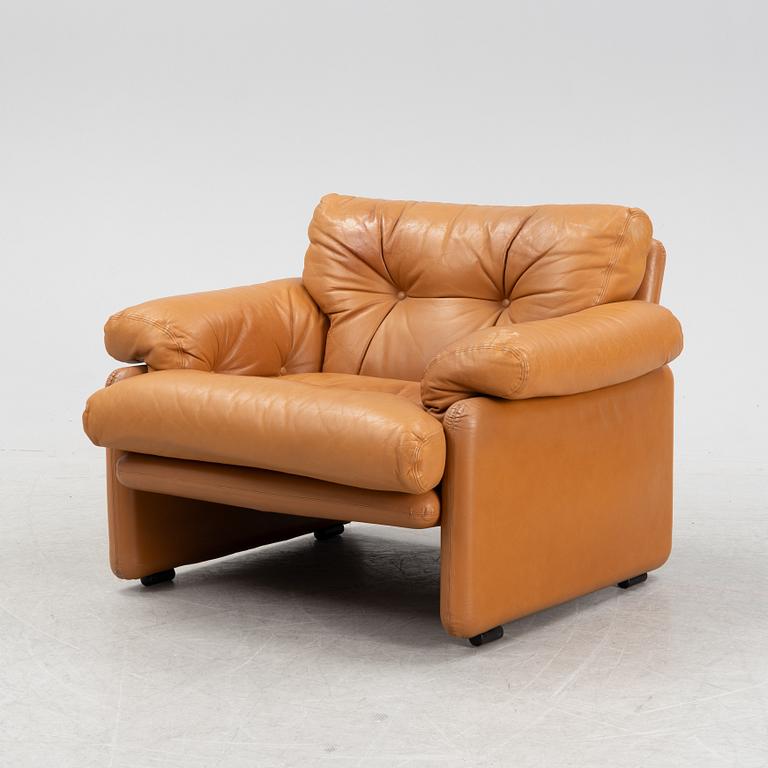 Tobia Scarpa, a 'Coronado' leather sofa and easy chair, C&B Italia.