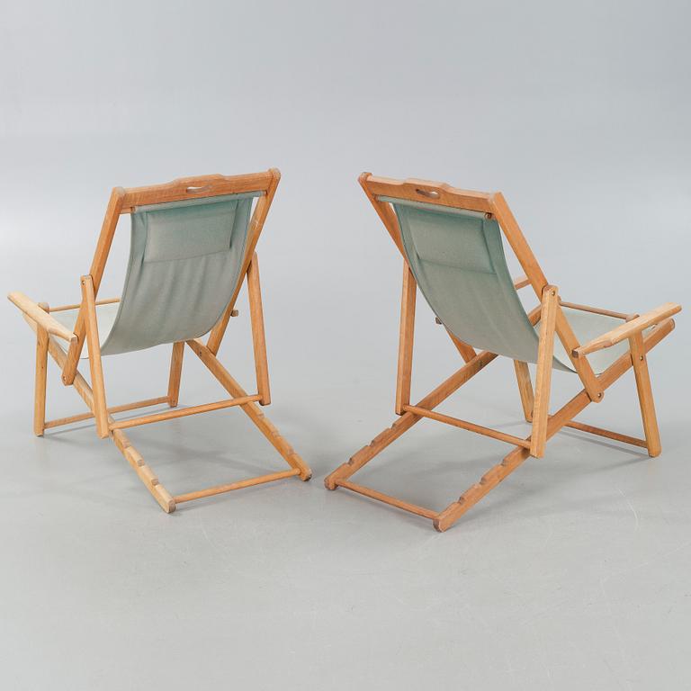 A pair of deck chairs, around the year 2000.