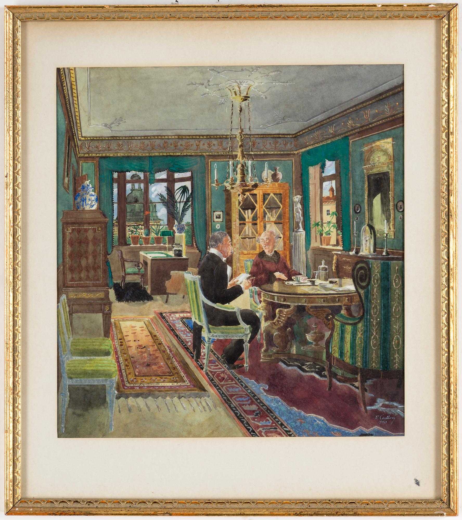 RUDOLF CARLBORG, Watercolour, signed R. Carlborg and dated 1950.