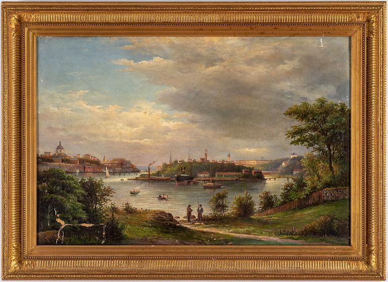 EHRNFRIED WAHLQVIST, olja på duk, signerad EW och daterad 1886.