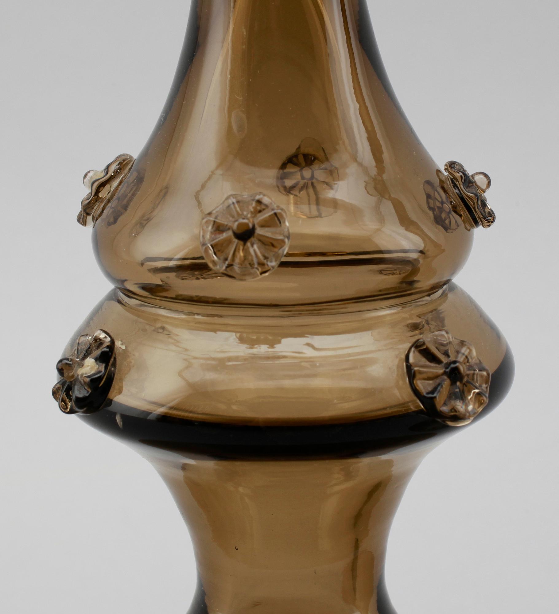 LJUSSTAKAR, 1 par, glas, 1900-talets första hälft.