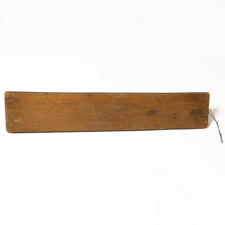A painted wooden mangle board, Southern Sweden, dated 1807.