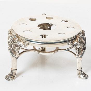 Base/holder for a burner, sterlingsilver, 20th century.