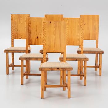 Göran Malmvall, chairs, 6 pcs, Karl Andersson & Söner, second half of the 20th century.