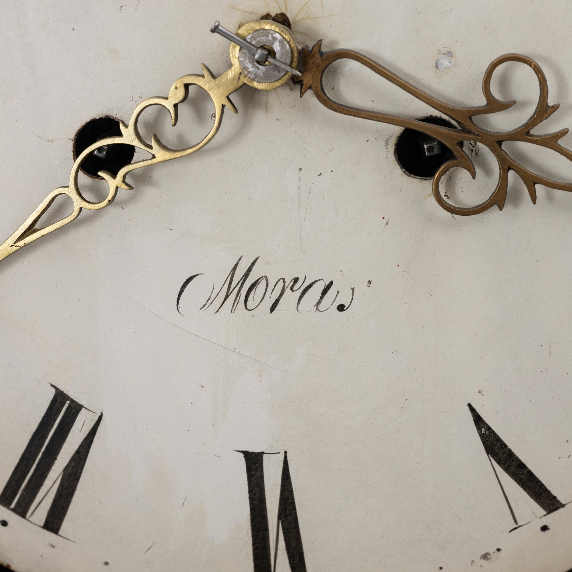 Longcase clock folk art, dated 1862.