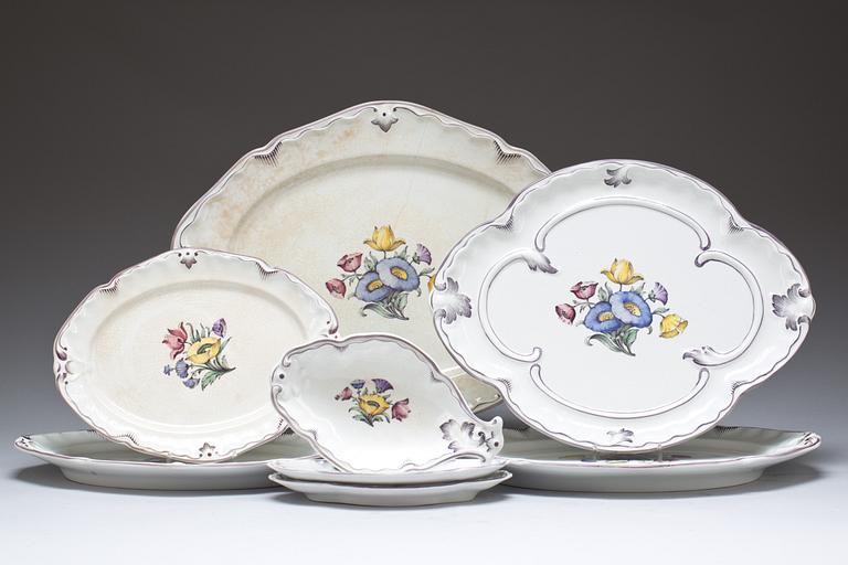 SERVIS, c:a 60 delar, flintgods, "Rörstrandia", Rörstrand.