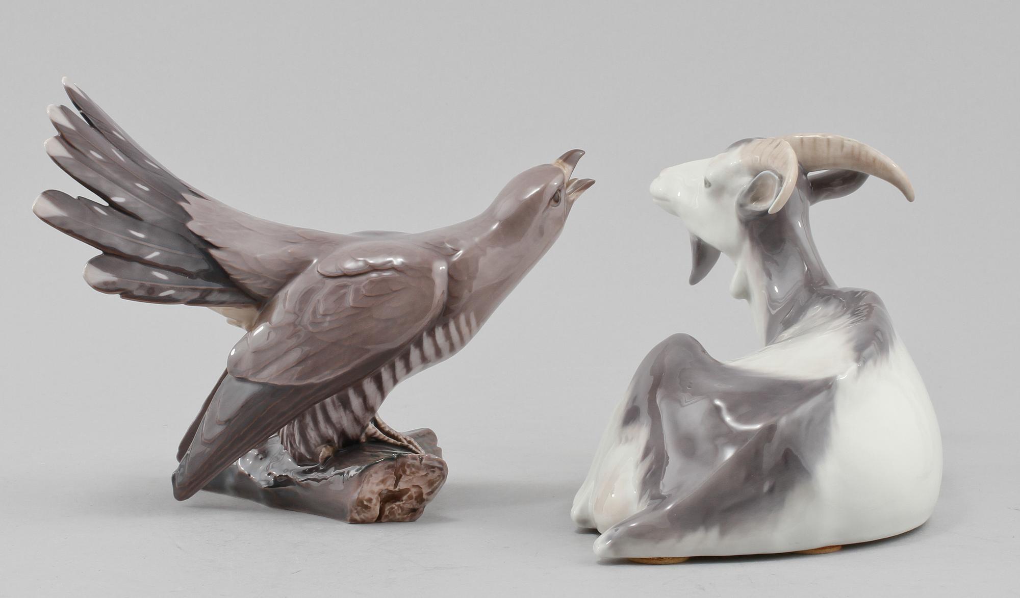 FIGURINER, 2 st, porslin, Royal Copenhagen samt Bing & Gröndahl, 1900-talets andra hälft.