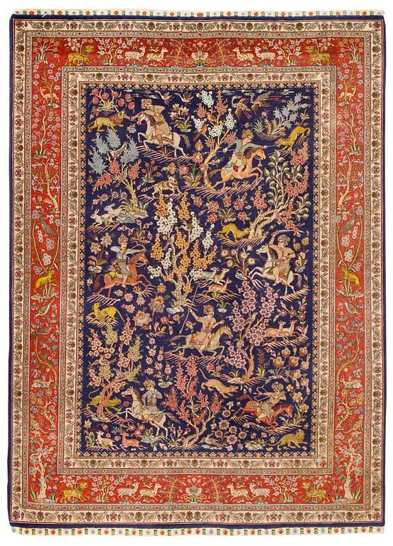 OLD TÄBRIS/KASHMIR FIGURAL. 213 x 156,5 cm.