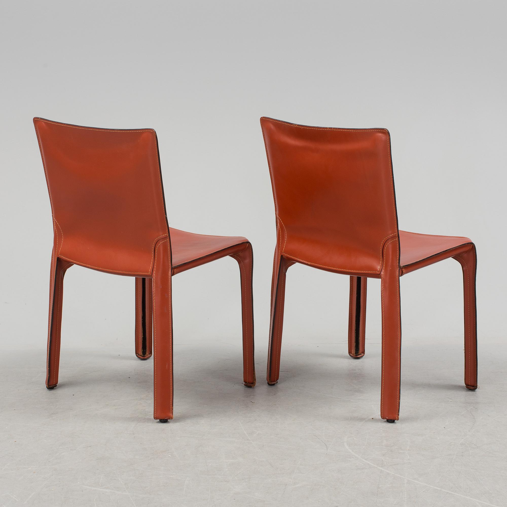 MARIO BELLINI, a set of 8 "412 CAB" chairs for Cassina.