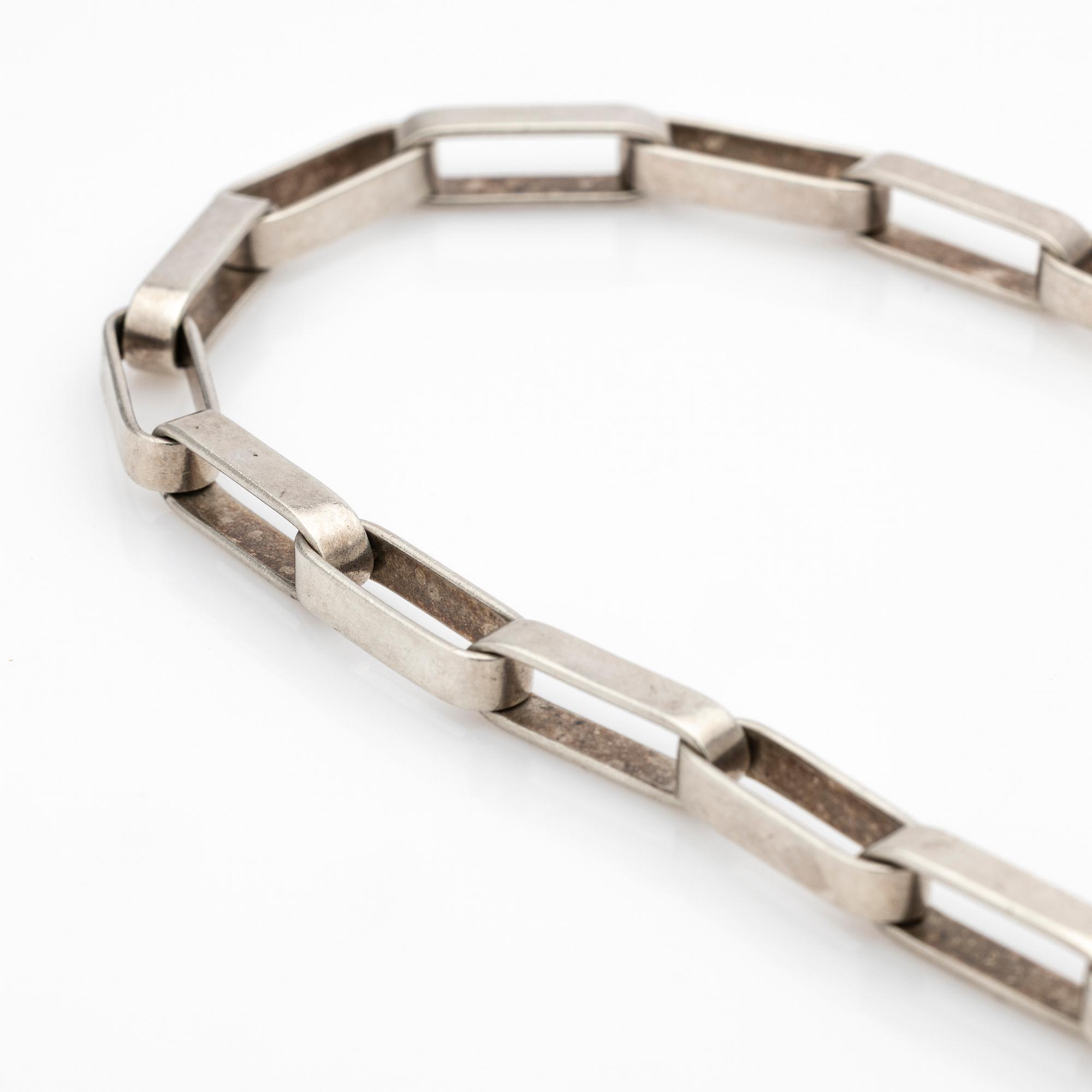 K-J Johansson, Neck chain, silver, 1975, Gothenburg.