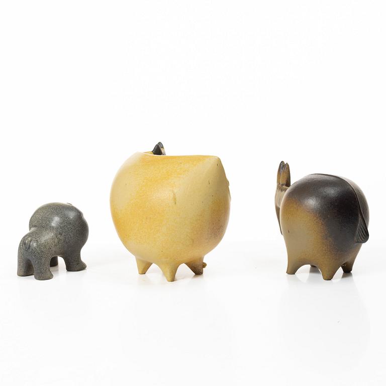 Lisa Larson, Three figurines, Gustavsberg.