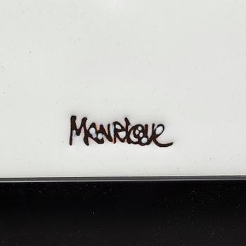 CESÁR MANRIQUE, a ceramic placquer, signed.