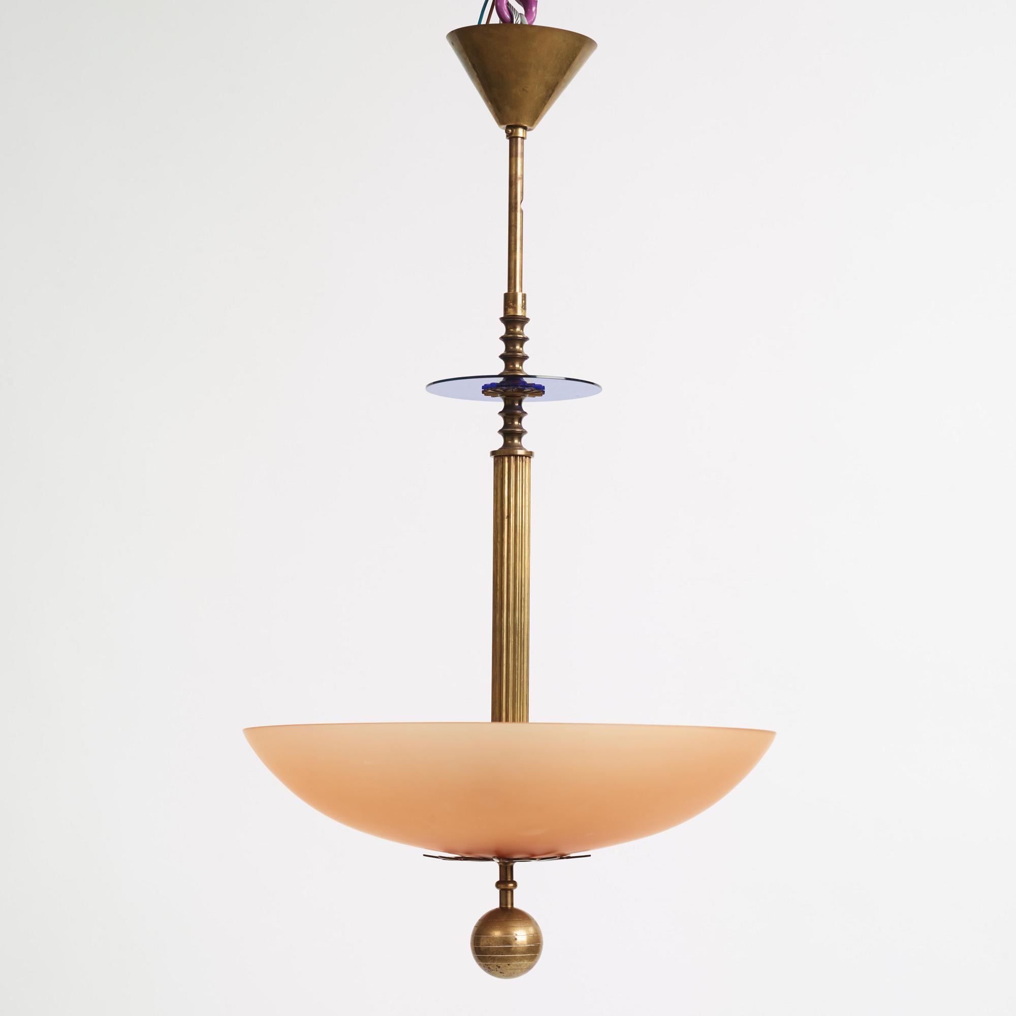 Harald Notini, a version of ceiling lamp model "6540/6545" from Arvid Böhlmarks Lampfabrik, Sweden, 1930's.