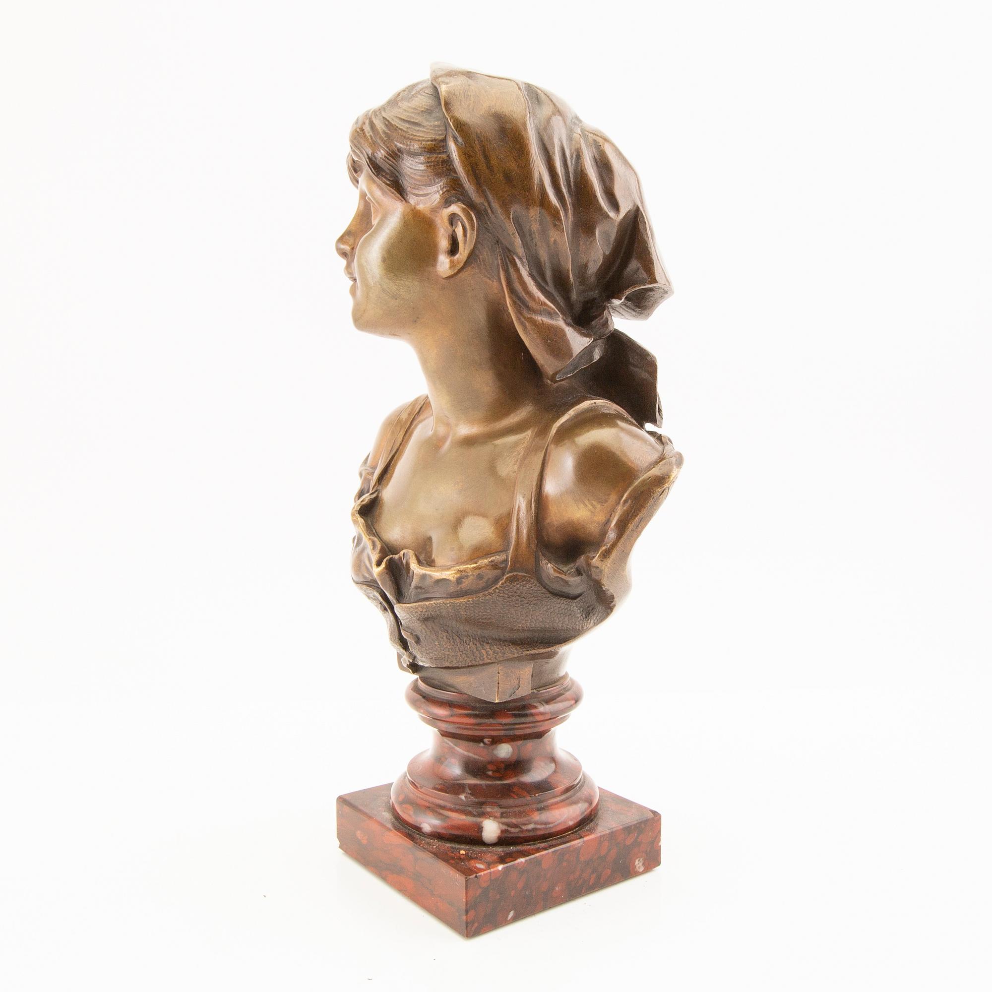 Mathurin Moreau, after sculpture, bears a signature, patinated bronze.