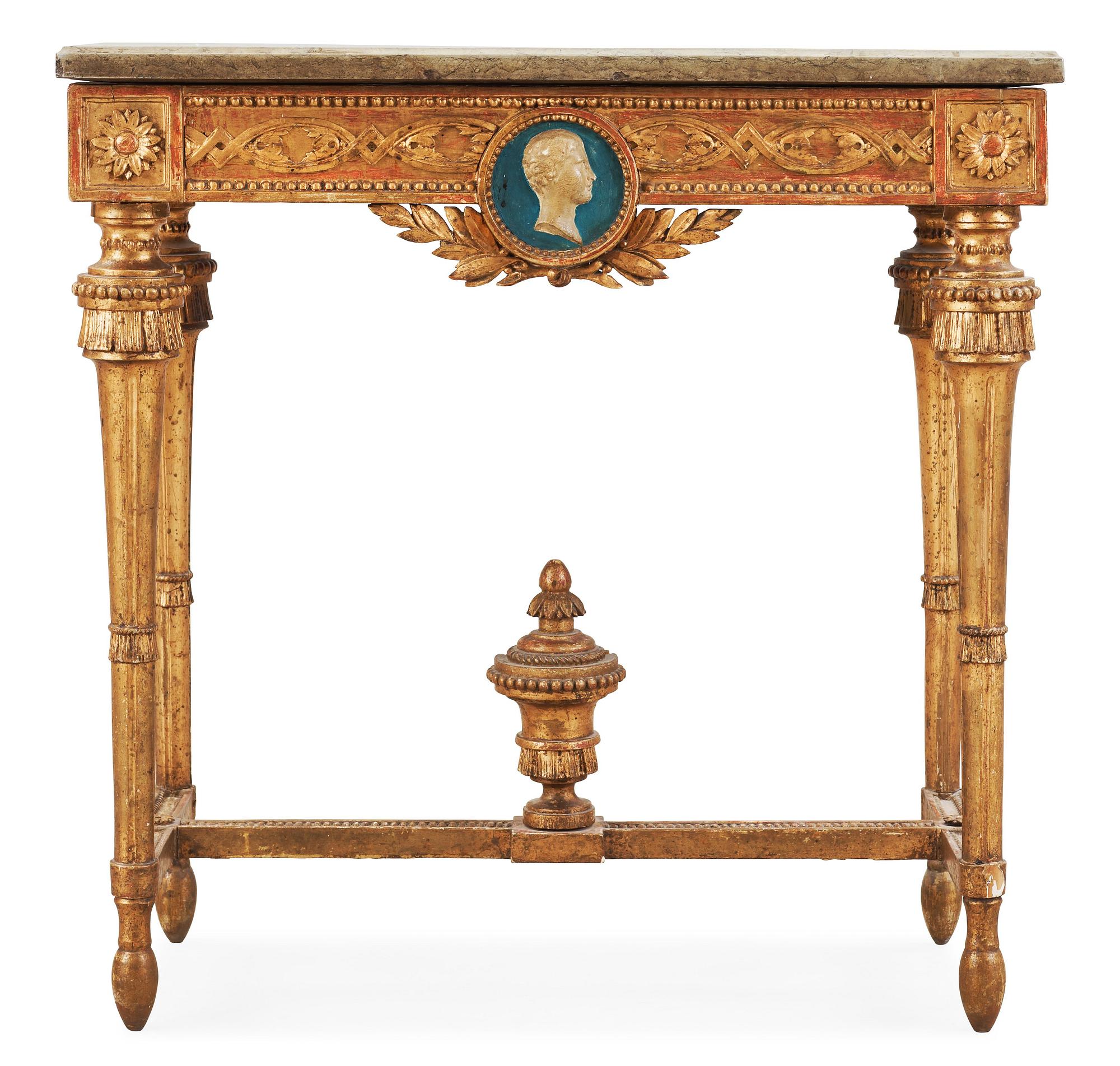 KONSOLBORD. Gustavianskt stockholmsarbete, 1700-talets slut.